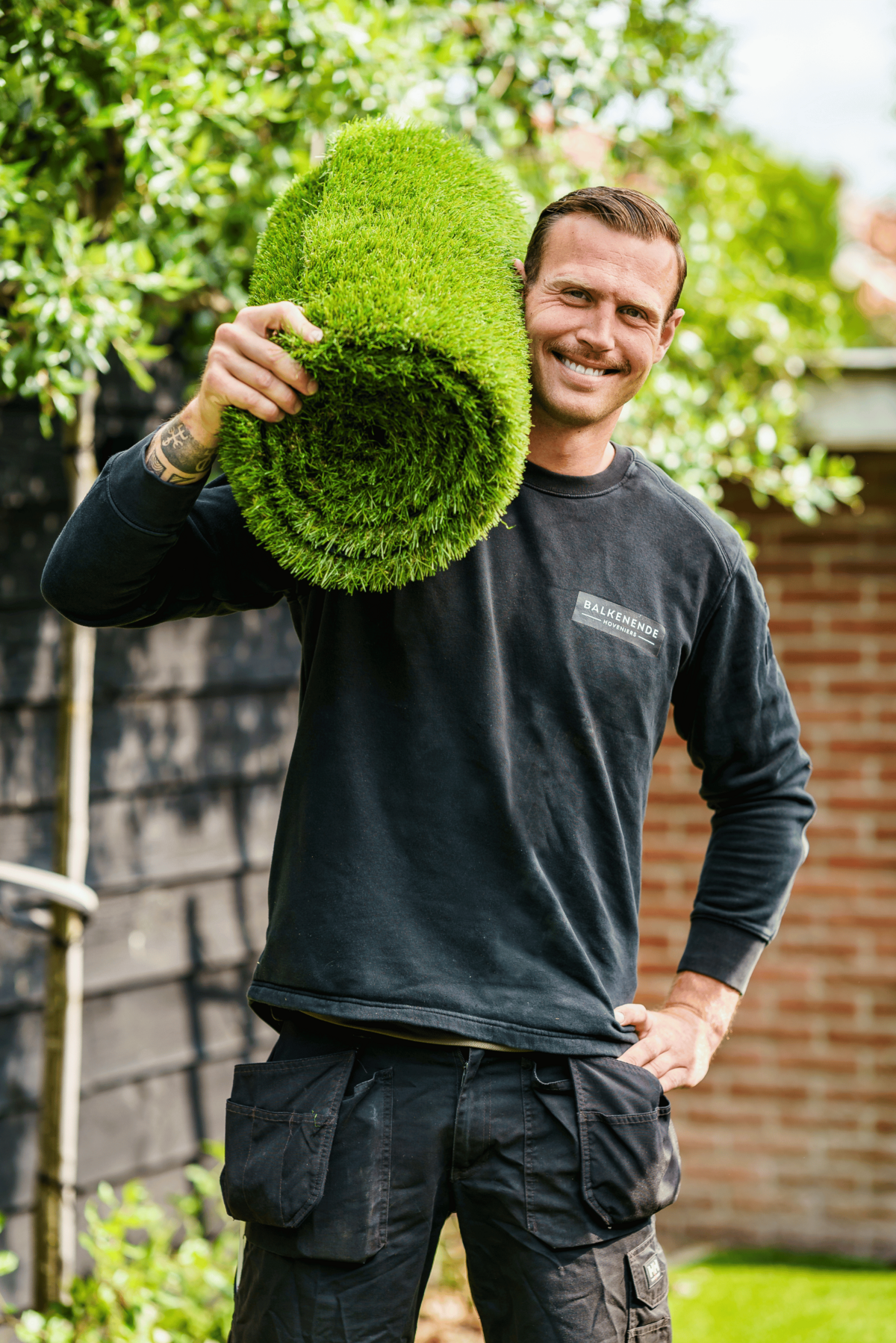 Expert Tim met rol kunstgras
