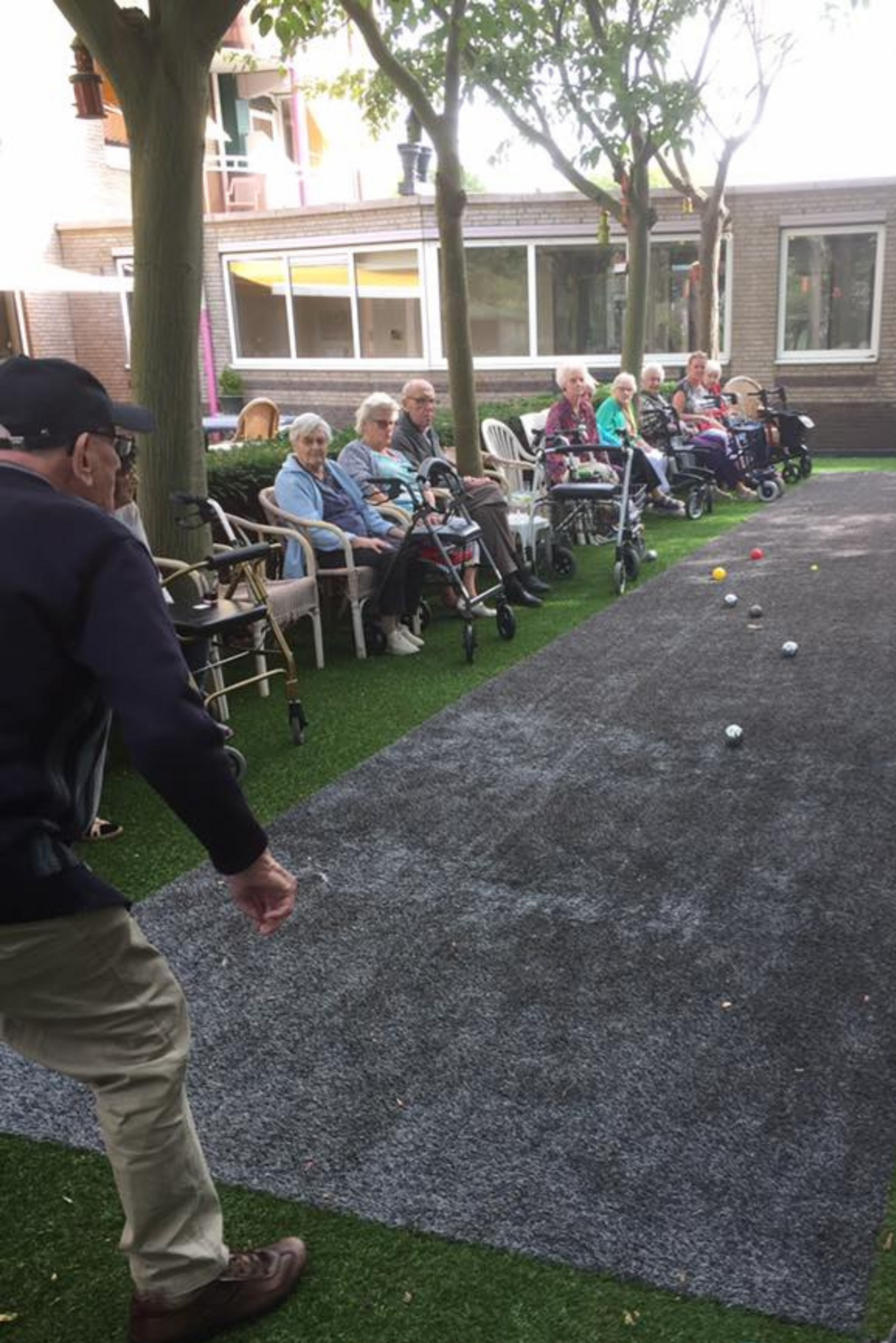 Jeu de boules kunstgras grijs - In gebruik